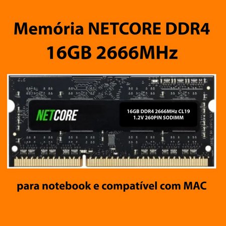 Memória DDR-4 16GB 2666Mhz (notebook)