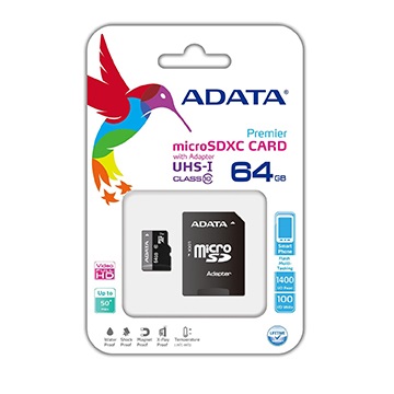Cartão De Memoria Micro SD + Adaptador 64GB